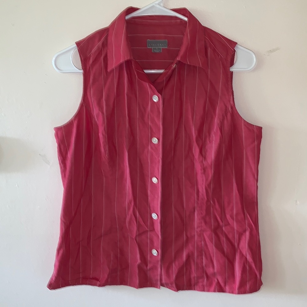 Vintage Red Vest button down